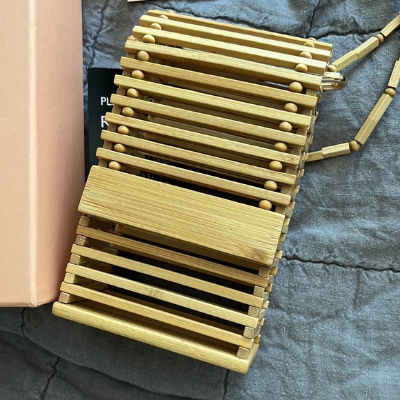 Beautiful Cult Gaia Sylva Bamboo Cage Bag. Hard to find! Comes with box. - Picture 2 of 6